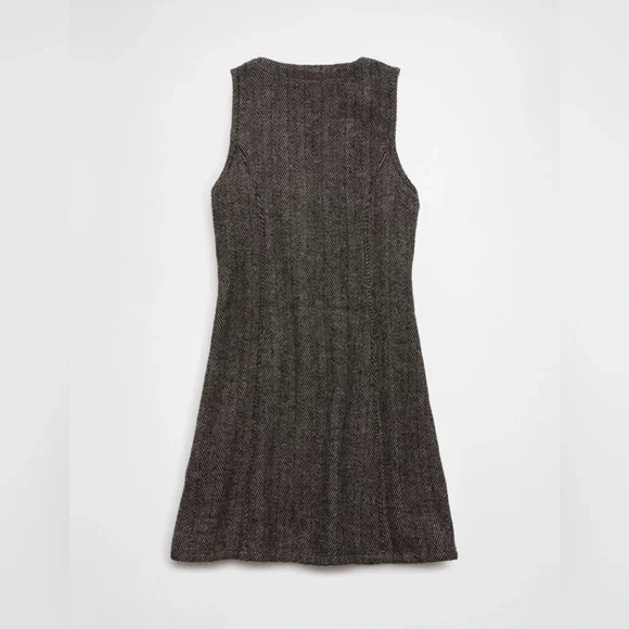 AMERICAN EAGLE Zip-Up Mini Dress Wool Blend in Brown Sz XS NWT - Picture 6 of 6